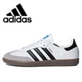 thumbnail image 2 of Zapatillas de skate adidas samba OG de piel suave para hombre y mujer, zapatillas informales planas para deportes al aire libre, color tonal, de Wales Bonn Pony, 2 of 5