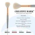 thumbnail image 2 of Creative Mark Goat Hair Mop Brush - # 14 Round, Natural Goat Hair for Watercolor, Oil, Acrylic & Makeup Blending – Ultra‑Soft White Hair  – Short‑Handle, High‑Absorbency Artist Mop, 2 of 7