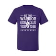 thumbnail image 2 of Wild Bobby Be The Warrior God Called You To Be Inspirational/Christian Men Graphic Tee, Purple, X-Large, 2 of 5