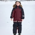 thumbnail image 5 of Xyant Girls Boys Snow Suits Kids One Piece Snowsuits Waterproof Windproof Snowboarding Jumpsuits Winter Overalls Toddler Kids Ski Suits (Wine,8-9 Years), 5 of 9