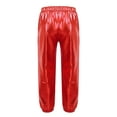 thumbnail image 2 of HULIJA Kids Girls Boys Metallic Dance Trousers Sparkle Hip Hop Harem Pants Red 12, 2 of 6