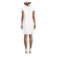 thumbnail image 2 of ANNE KLEIN Womens White  Cap Sleeve Short Body Con Cocktail Dress Size: 6, 2 of 2