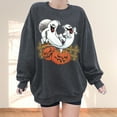 thumbnail image 2 of HKEJIAOI Hoodies d'Halloween pour Femmes Manches Longues Col Rond Imprimé Graphique Moderne Célébration d'Halloween Esthétique Gris-1, 2 of 4