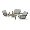 thumbnail image 2 of Remi Outdoor 4 Seater Chat Set with Cushions, Gray and Gray Finish, 2 of 4