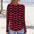 thumbnail image 6 of IYYVV Halloween Shirts for Women Long Sleeve Crewneck Casual Dressy Tops Funny Ghost Pumpkin Graphic Fall Fashion Tops Hot Pink S, 6 of 6