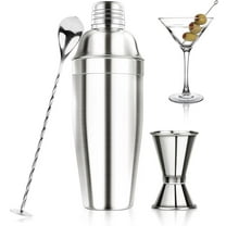 24OZ Cocktail Shaker Set - Cocktail Bar Martini Drink Shaker Set with Strainer, Stainless Steel Bartender Kit Drink Mixer with Jigger, Mixing Spoon, Bar Accessories for Beginners