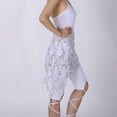 thumbnail image 5 of Triangle Sequin Fringe Mesh Dance Class Hip Scarf Scarves Wrap Belt Skirt White, 5 of 5