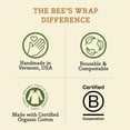 thumbnail image 2 of Bee's Wrap - Lunch Pack - with Certified Organic Cotton - Plastic and Silicone Free - Reusable Eco-Friendly Beeswax Food Wrap - Sandwich Wrap and 2 Medium Wraps, 2 of 13
