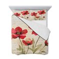 thumbnail image 7 of Red Flowers Twin Size Down Alternative Comforter, Lightweight Comforter Quilt Bedding Set with Pillow Shams Retro Farmhouse Botanical Floral Painting All Seasons Bed Comforter Duvet Insert 68"x86", 7 of 7