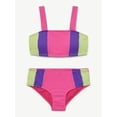 thumbnail image 4 of Justice Girls Color Blocked Popcorn Color Bikini Swimsuit , Sizes XS-XL, 4 of 6