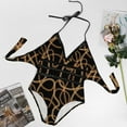 thumbnail image 6 of Chain Print Swimsuit Gold Chains Luxury Push Up Swimwear One Piece Holiday Pool Bathing Suits Bodysuit Beach Outfits Plus Size, 6 of 7