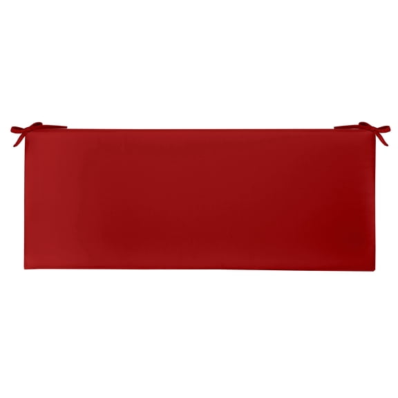 RSH Décor Indoor Outdoor 3” Foam Bench Cushion with Ties (38” x 18” x 3”), Solid Red