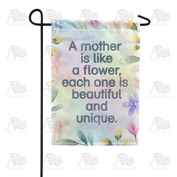 America Forever Happy Mother's Day Floral Garden Flag 12.5 x 18 inches Double Sided Holiday Seasonal Yard Outdoor Decorative Floral I Love You Mom Flag