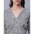 thumbnail image 5 of Moomaya Womens Printed Long Sleeves Crop Top, V-Neck Cotton Summer Short Top, 5 of 8
