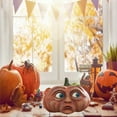 thumbnail image 5 of Expressive Pumpkins Fall Table Top Decor, Halloween Pumpkin Head Freak Resin Pumpkin Ornaments with Lifelike Expressions, for Fall Harvest Halloween Thanksgiving Party Decoration, 5 of 6