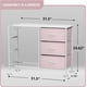 thumbnail image 3 of Songqin Dresser with 6 Drawers Fabric Storage Tower Organizer – Steel Frame, Wood Top, Easy Pull Bins for Bedroom, Closet, Hallway, Office-Pink, 3 of 6