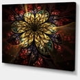 thumbnail image 2 of Fleur Fractale Jaune Rouge Art Numérique - Grande Fleur Toile Art Mural, 2 of 3