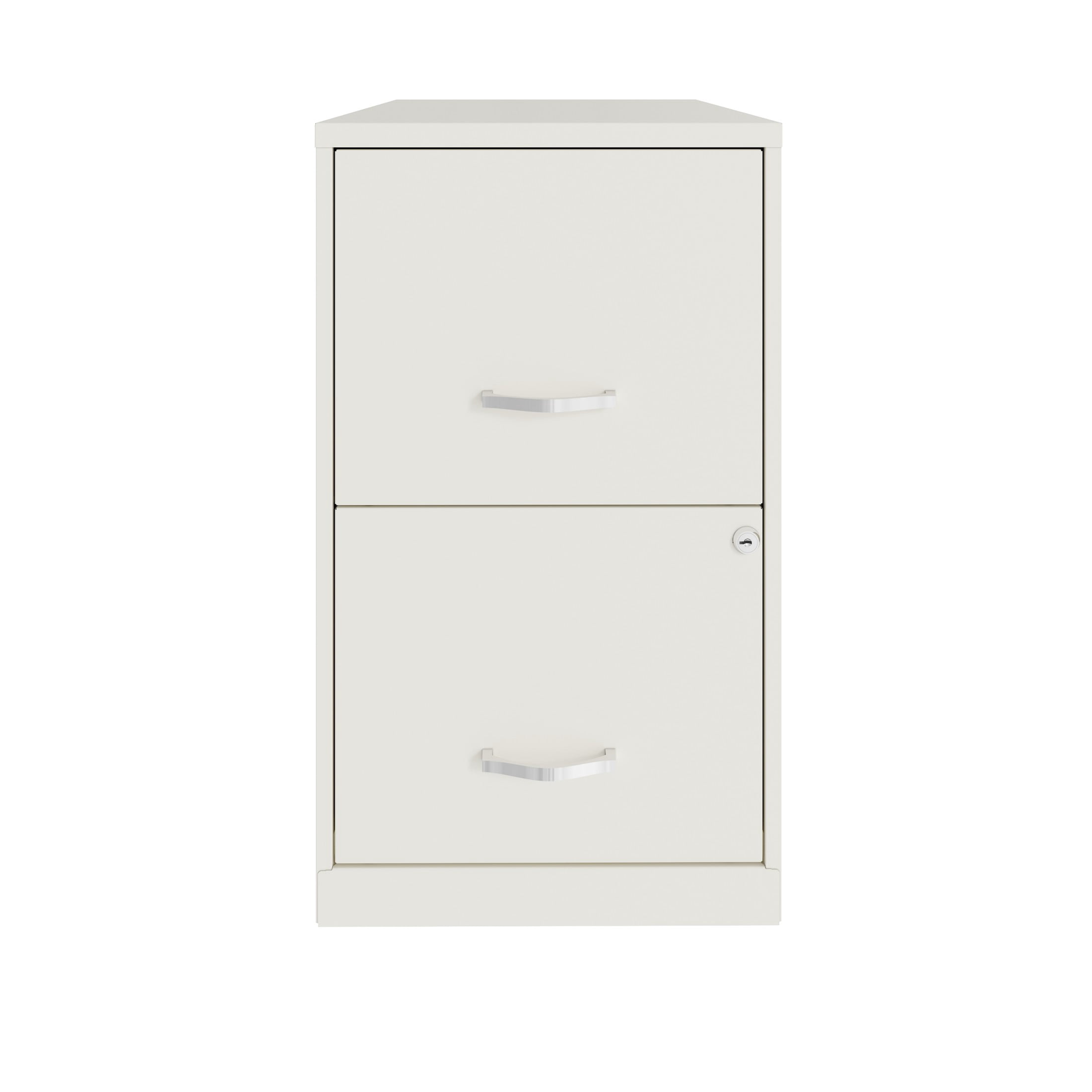 Space Solutions 18" Deep 2 Drawer Letter Width Vertical File Cabinet, White