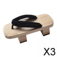 thumbnail image 1 of BELOVING 3xJapanese Wooden Clogs Shoes Trendy for Stage Performance Apartment Carnivals 44, 1 of 9