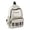White, variant on Polka Dot Piano Music Note Nylon Backpack, Vintage Music Themed Casual Daypack with Decor Pendant, Spacious Bookbag for Students, Campus, Work & Short Travel for Women and Men,White