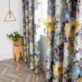 thumbnail image 6 of Blackout Curtains-Artistic Oil Painting Flowers Print Rustic Vintage Decor Collection Blocking Draperies 2 Panels, Grommet Thermal Insulated Room Darkening Curtains for Living Room Bedroom, 6 of 6