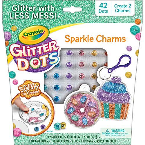 Crayola Glitter Dots Sparkle Charms, Kids Jewelry Crafts, Gift for