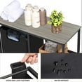 thumbnail image 6 of Oumilen Movable Laundry Hamper with Storage Shelves and Removable Pull Out Bag, Gray, 6 of 7