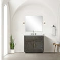 thumbnail image 7 of Abbey 84 in W x 22 in D Grey Oak Double Bath Vanity, White Quartz Top, and 36 in Mirrors, 7 of 7