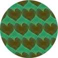 thumbnail image 1 of Ahgly Company Indoor Round Patterned Army Green Area Rugs, 8' Round, 1 of 1