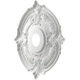 thumbnail image 4 of Ekena Millwork 19"OD x 3 1/2"ID x 1"P Attica Thermoformed PVC Ceiling Medallion (Fits Canopies up to 6 3/4"), Bright Coat Chrome, 4 of 10