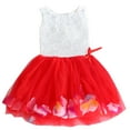 thumbnail image 3 of Splozh Dresses for Baby Girls Princess Dress Toddler Infant Bowknot Tutu Dress Tulle Dresses Baby Girls Flower Gown Outfits,Red,2-3 Years, 3 of 5
