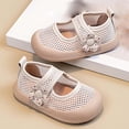 thumbnail image 5 of Toddler Shoes for Unisex Closed Toe Mary Jane Mesh Breathable Shoes Flower Decor Anti Soft Sole Toddler Sneaker for Baby First Walkers Summer White Size 4.5, 5 of 8