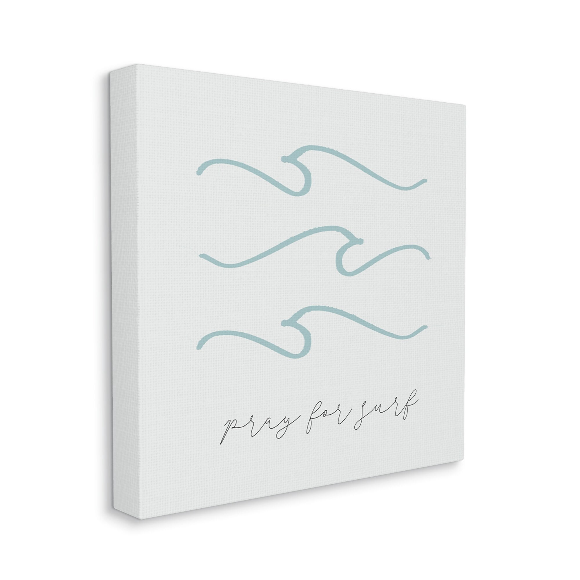 Stupell Industries Pray for Surf Nautical Beach Phrase Tranquil Waves, 24 x 24,Design by Daphne Polselli