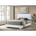 thumbnail image 2 of Felicity Wood Queen LED Panel Bed White High Gloss, 2 of 8
