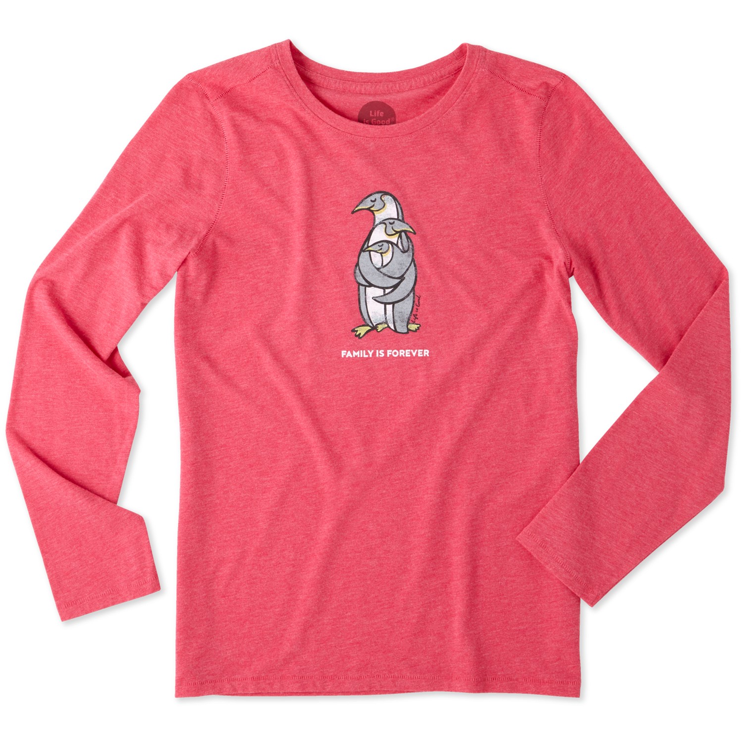 cool tee: penguin family pop pink 