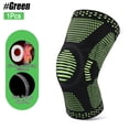 thumbnail image 1 of TYPPKMM 1/2Pcs Sport Compression Knee Support Brace Patella Protector Knitted Silicone Spring LegPad Cycling Running Basketball Football, 1 of 6