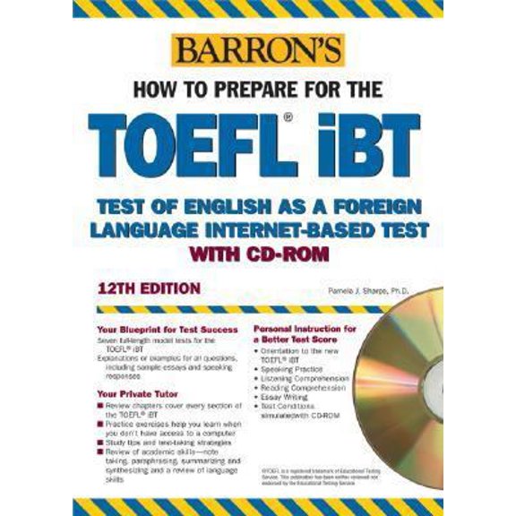Pre-Owned Barron's TOEFL iBT Internet-Based Test, 12th Edition (Paperback) 0764179055 9780764179051