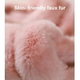 thumbnail image 4 of Pink Fuzzy Slippers for Women - Ultra-Soft Skin-friendly Dual-Strap Furry Slippers | EVA Cushioned Non-Slip Sole | Cozy Memory Foam Women House Slippers | Indoor and Outdoor Cloud Slippers, 4 of 6
