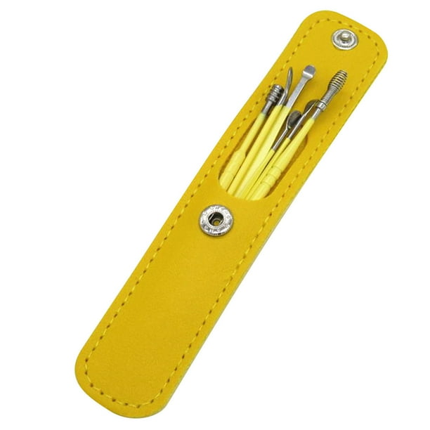 Kit portátil para la eliminación de cerumen, 6 piezas, palillo de acero para oídos, herramienta de limpieza de cerumen, limpieza de oídos