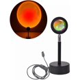 thumbnail image 1 of Sunset Projection Led Light, 180°Rotation Rainbow Night Light Projector Lamp with USB Charging, FYBTO tic Projector for Home Party Living Room Bedroom Decor (Sunset Red), 1 of 5