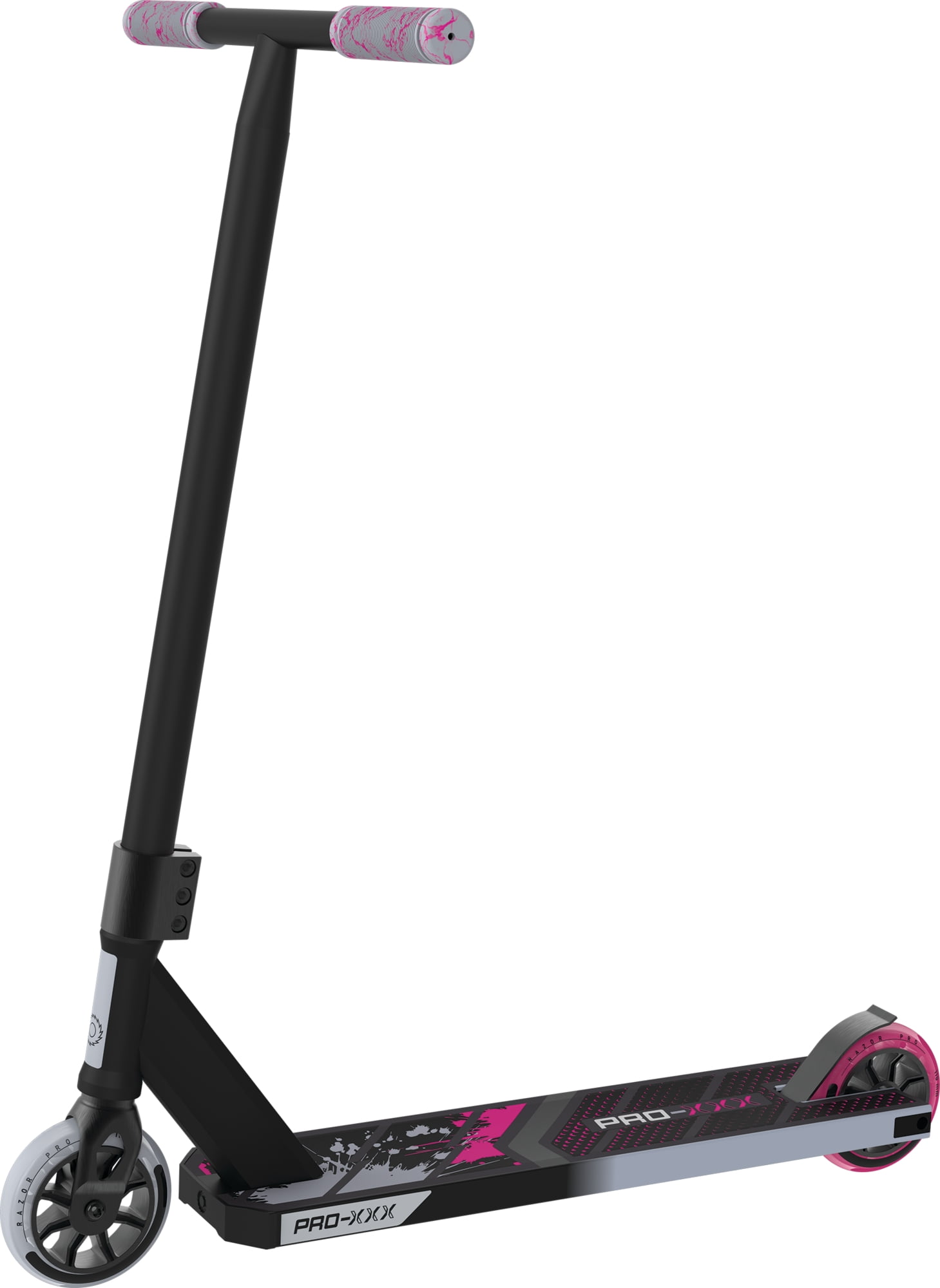 Razor Pro XXX Stunt Kick Scooter for Kids, Teens and Adults. Straight Handlebars, 110 mm High Performance Wheels, Aluminum Deck with Boxed Edges, Customizable Grip Tape