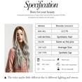 thumbnail image 5 of SUCS Brown Gradient Silver Grey Long Curly For Woman Artificial Hair Wigs + Free Cap, 5 of 5