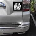 thumbnail image 2 of DistinctInk Custom Bumper Sticker - 6" x 6" Decorative Decal - Black Background - The Big Bad Wolf, 2 of 2