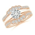 thumbnail image 4 of ANGARA Natural 0.07 Ct. Diamond Fashion Ring in 14K Rose Gold for Women (Ring Size: 4), 4 of 11