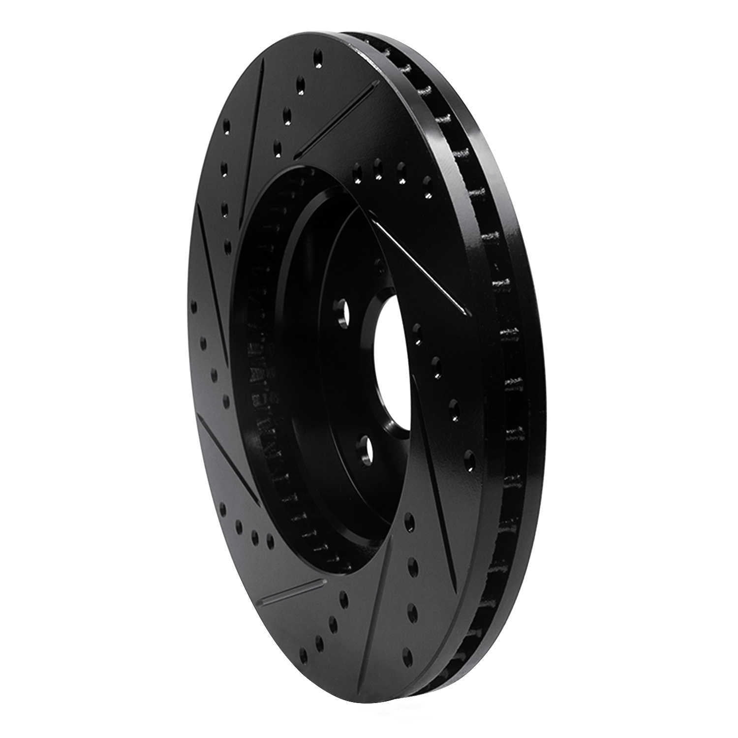 Dynamic Friction Company 633-76075R DFC Brake Rotor - Drilled And Slotted - Black