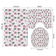thumbnail image 3 of Pink Christmas Santa and Tree Pattern Bathroom Rugs Sets 3 Piece,Toilet Cover Set,Absorbent Non Slip Bathroom Mats Sets with U-Shaped Contour Rug Toilet Rug Set, 3 of 5
