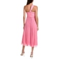 thumbnail image 2 of ML Monique Lhuillier womens  Lindsay Chiffon Midi Dress, 6, Pink, 2 of 3
