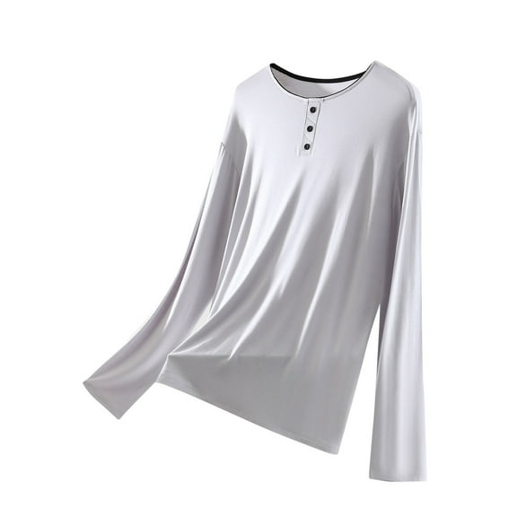 cfhntfmh Women Lightweight Pajamas Tops Sleepwear Long Sleeve Plain Lounge T-Shirt Crewneck Soft Modal Pajama Shirts Sleep Tees（White,X-Large)