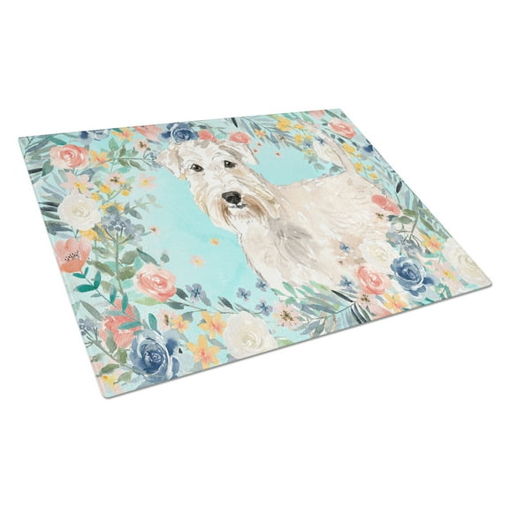 Caroline's Treasures CK3404LCB Wheaten Terrier Glass Cutting Board Large, 12H x 16W, multicolor