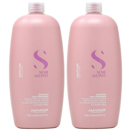 Alfaparf SemiDi Lino Moisture Nutritive Low Shampoo 33.8oz (Pack of 2)
